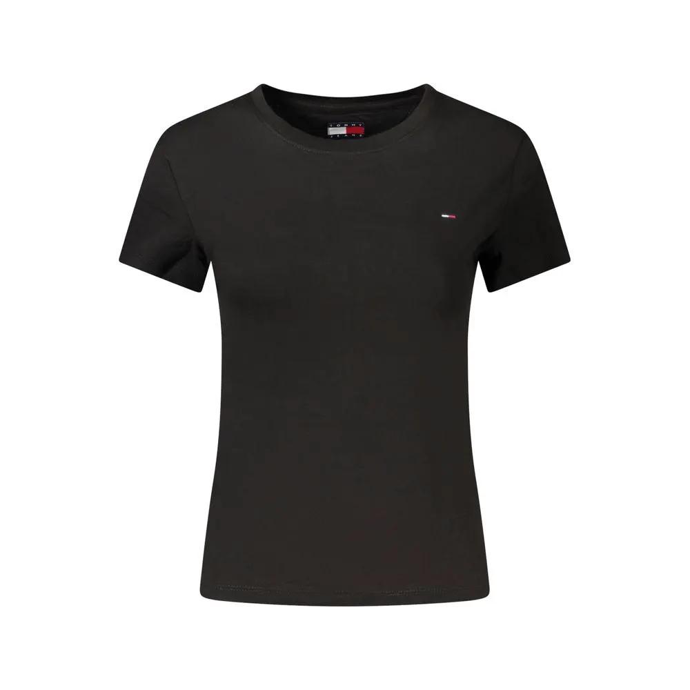 Tommy Hilfiger Black Cotton Women's T-Shirt