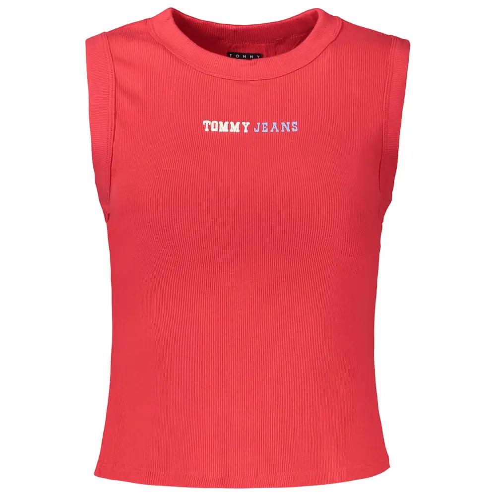 Débardeur en coton rouge Tommy Hilfiger pour femme