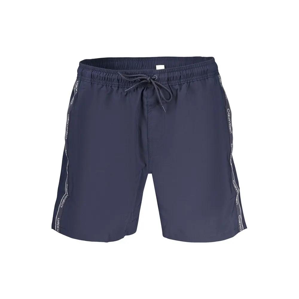 Short de bain en polyester bleu Calvin Klein pour homme