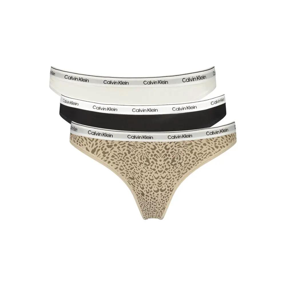Slip Calvin Klein noir en coton