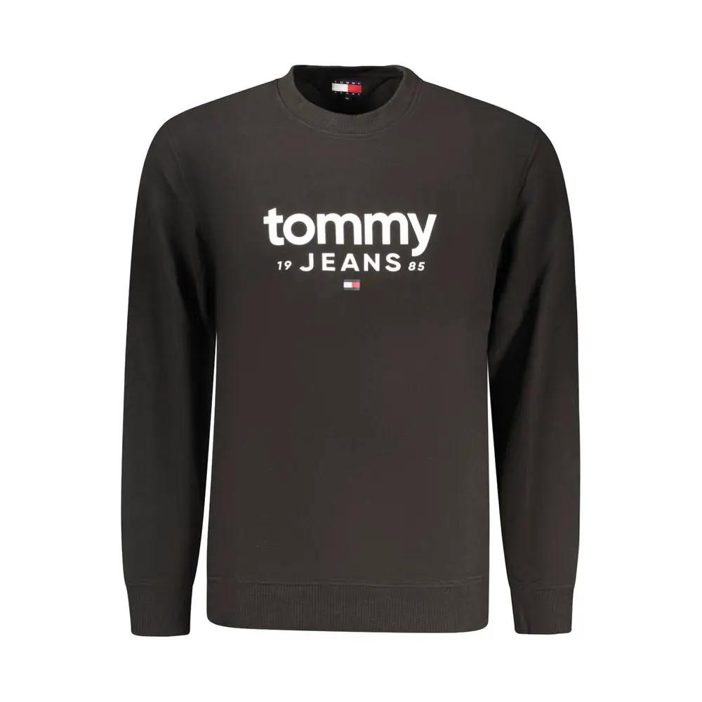 Sweat-shirt noir en coton Tommy Hilfiger