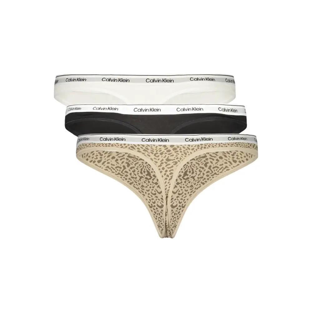 Slip Calvin Klein noir en coton