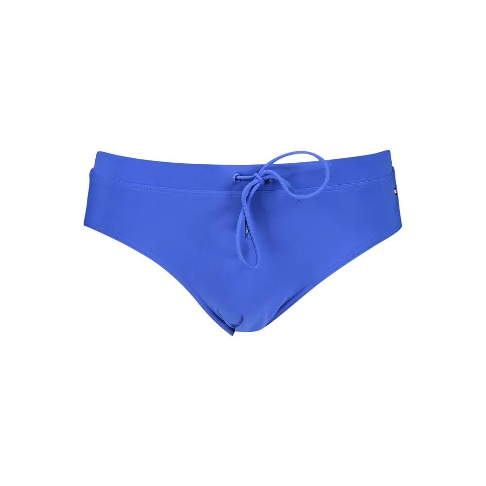 Slip de bain en polyester bleu Tommy Hilfiger