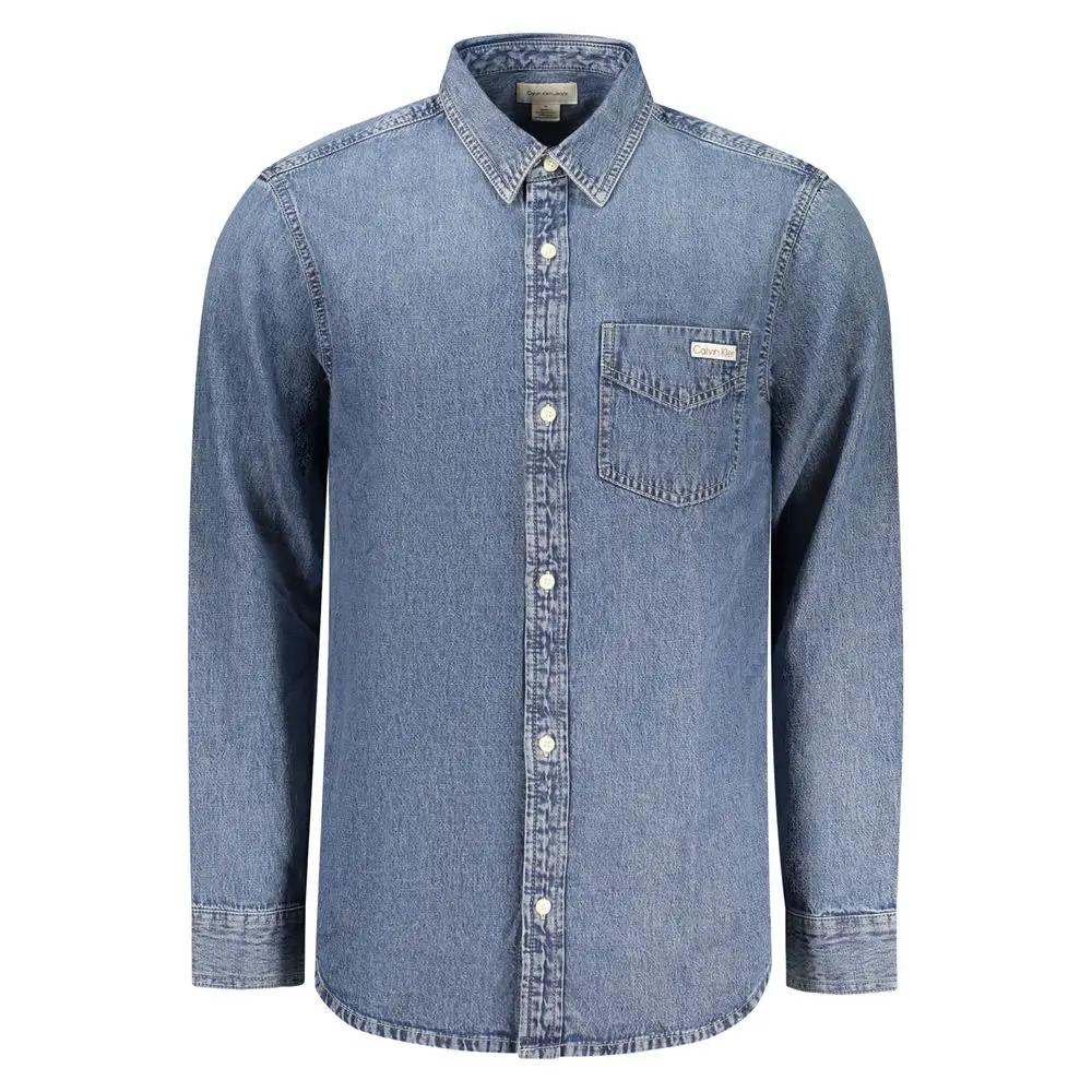 Chemise homme Calvin Klein en coton bleu