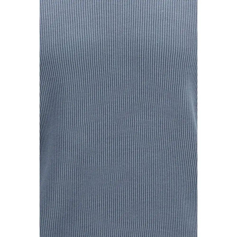 Brunello Cucinelli Blue Cotton Polo Shirt