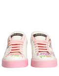 Chaussures Baskets Dolce & Gabbana Portofino Rose Blanc Cochon Royal