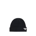 Prada Black Wool Oves Aries Beanie