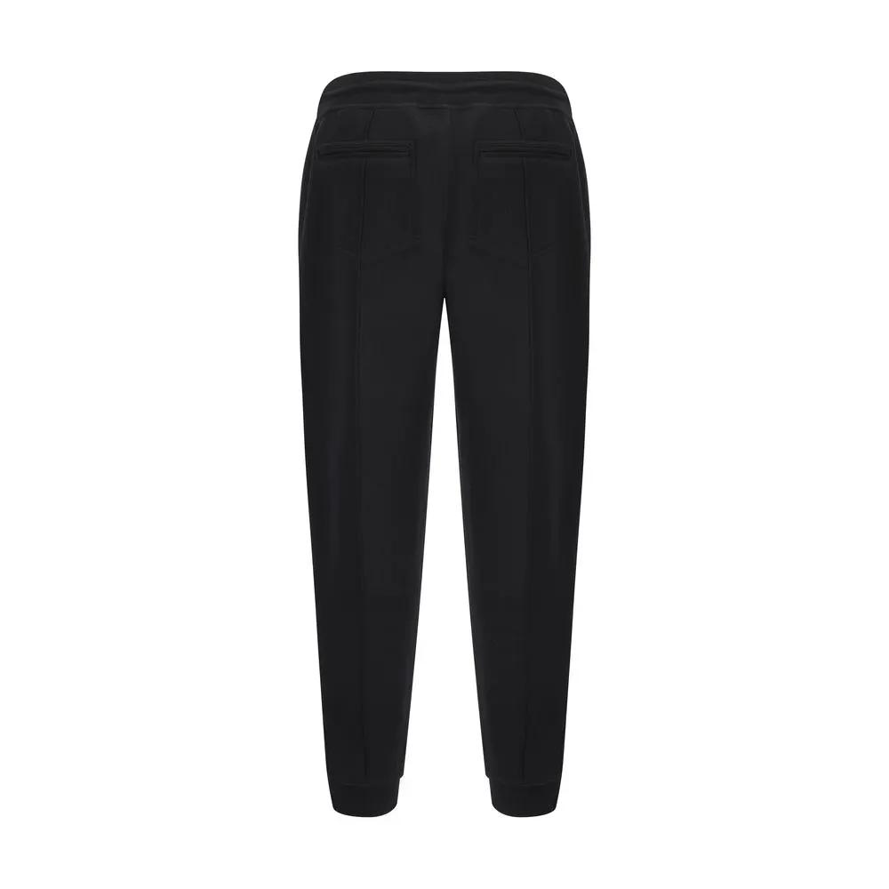 Pantalon de jogging en coton noir Brunello Cucinelli (pantalon de sport)