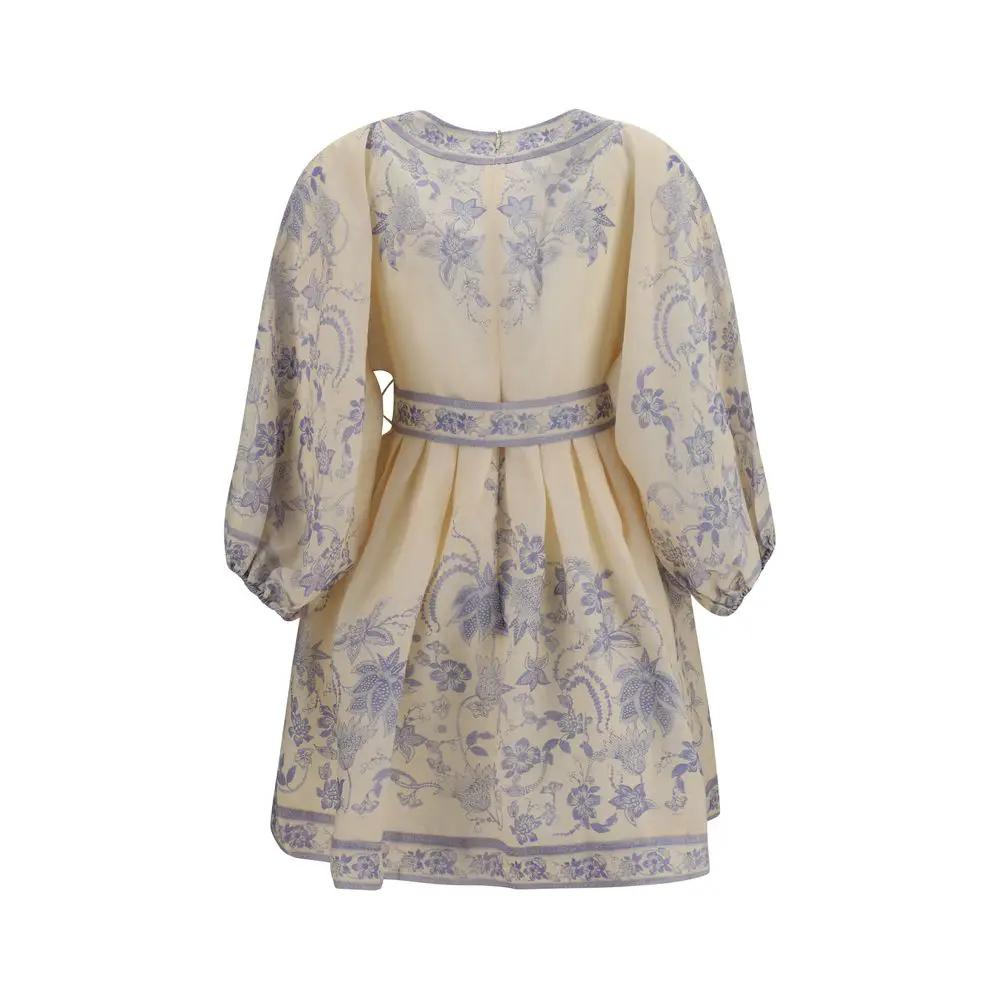 Robe décontractée en lin multicolore Zimmermann