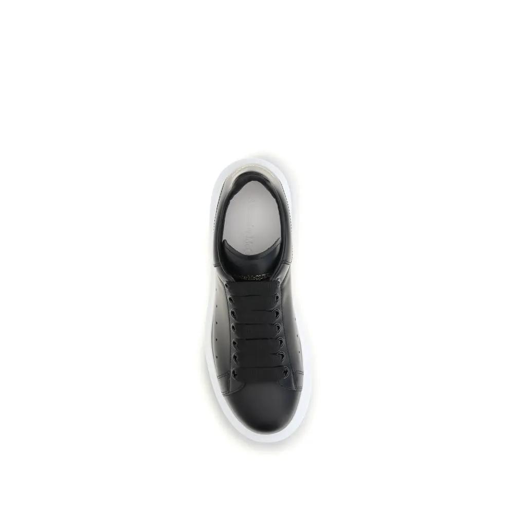 Baskets à plateforme Alexander McQueen Bos Taurus en cuir de veau noir
