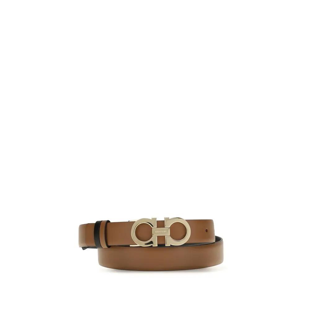 Ceinture Ferragamo Bos Taurus Regular en cuir de veau marron