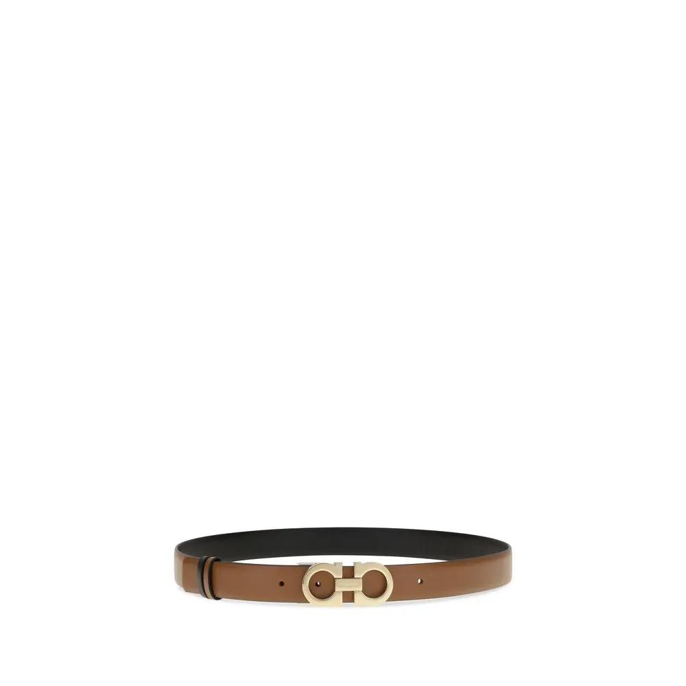 Ferragamo Brown Calf Leather Bos Taurus Regular Belt