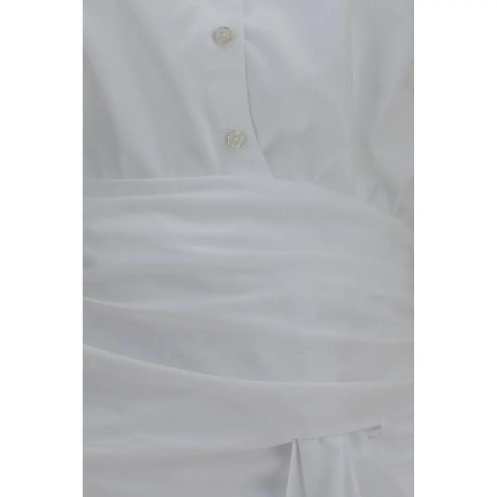 7FOR White Cotton Dress Shirt