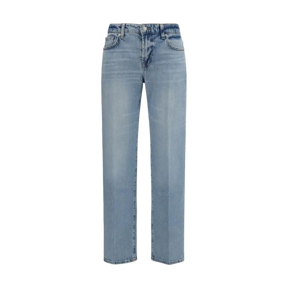 Jean droit en coton bleu 7FOR