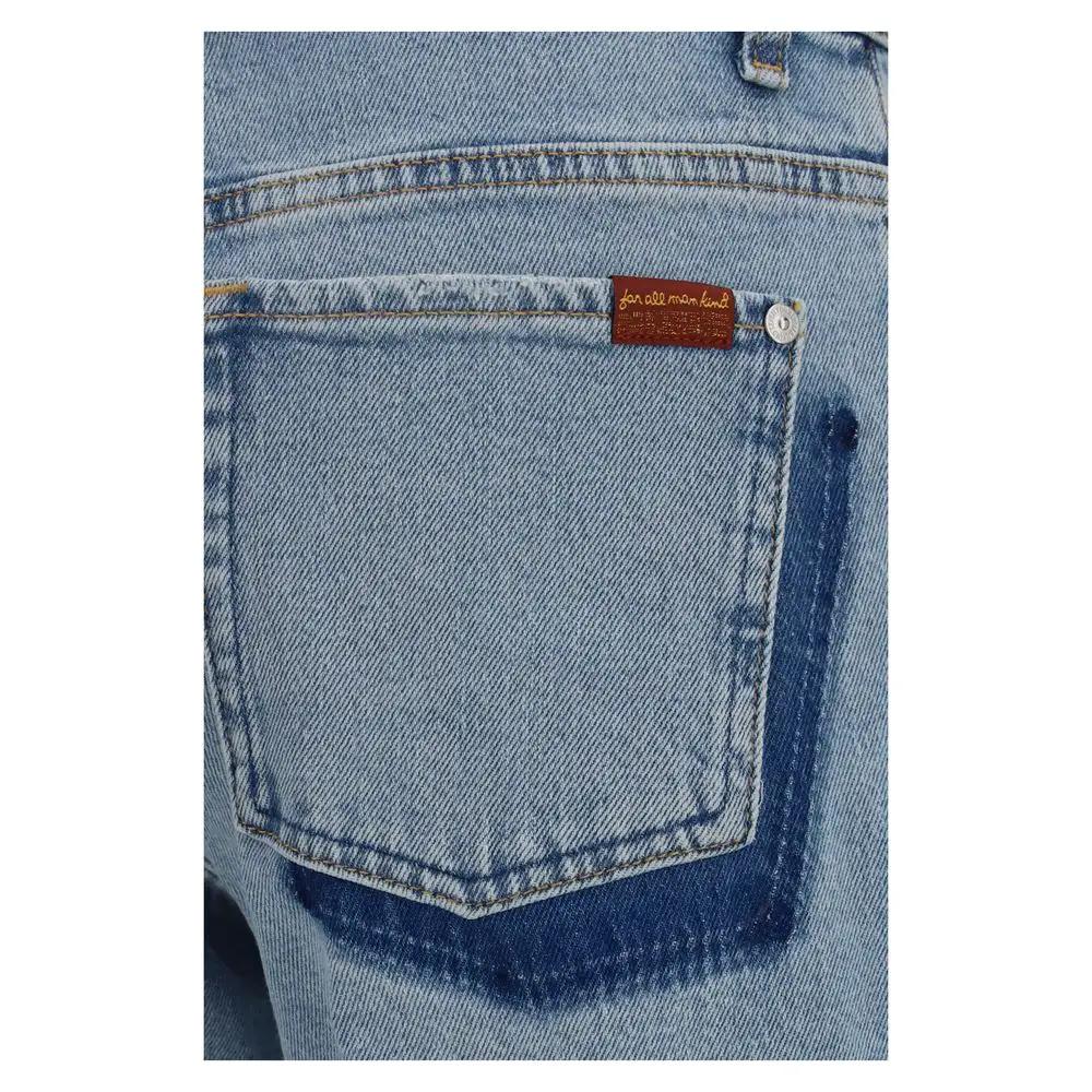 Jean droit en coton bleu 7FOR