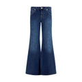 7FOR Blue Cotton Flared Jeans