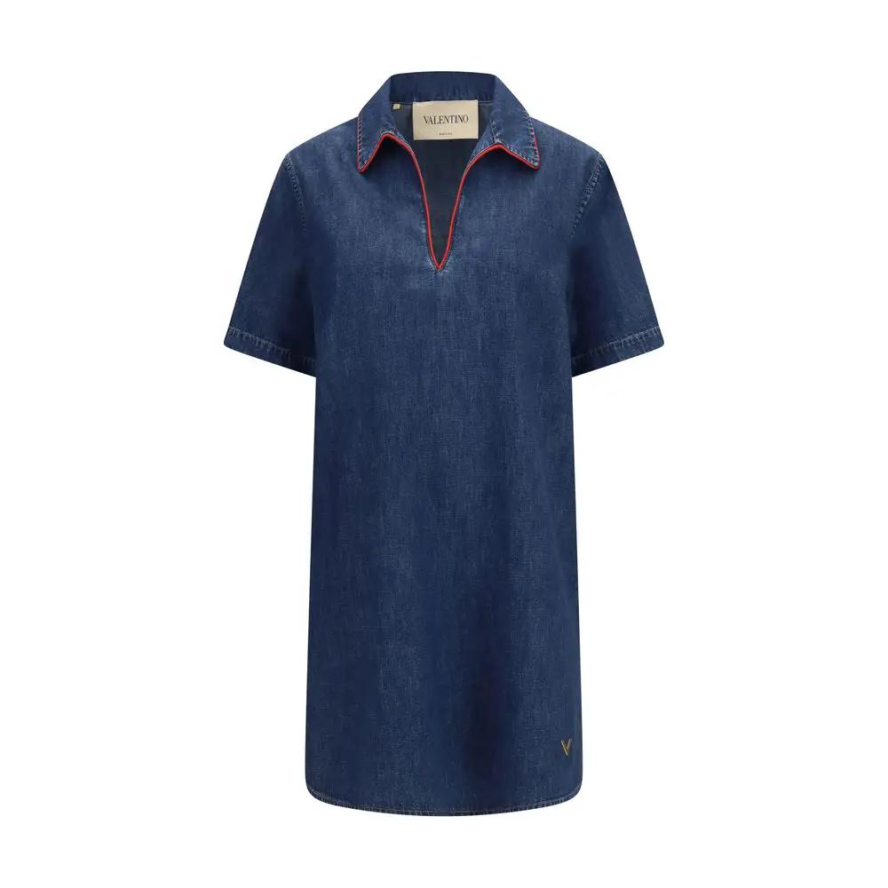 Robe décontractée en coton bleu Valentino