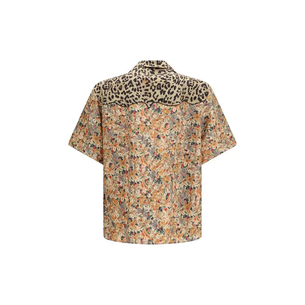 Valentino Multicolor Silk Pattern Shirt