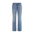 Miu Miu Blue Polyester Relaxed Fit Jeans