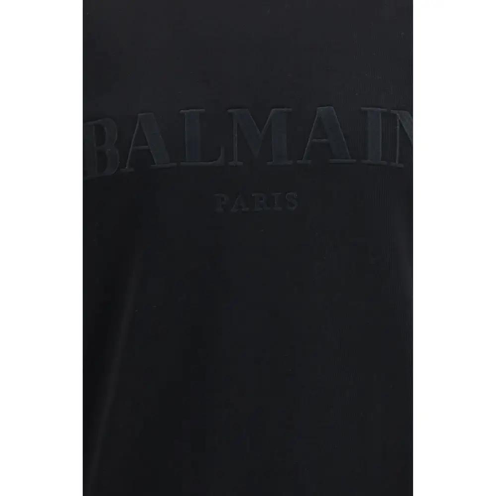 Balmain Black Cotton Sweatshirt