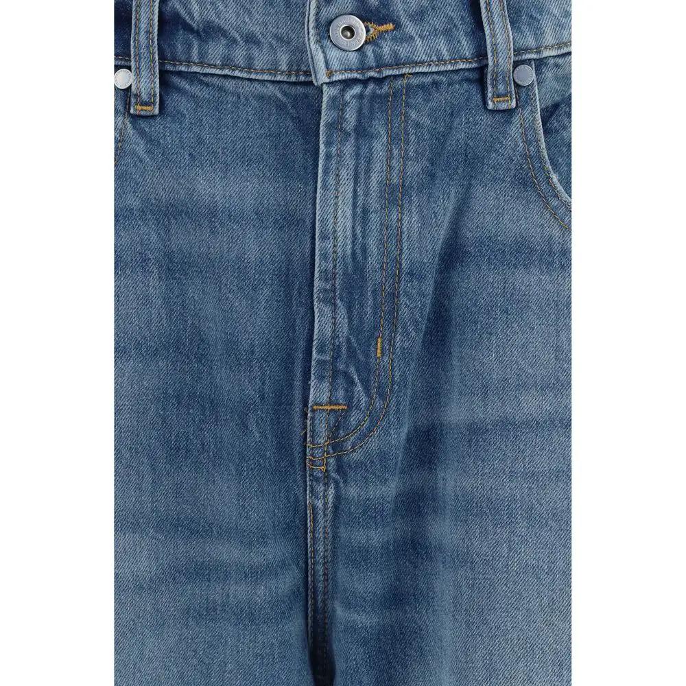 7FOR Blue Cotton Relaxed Fit Jeans
