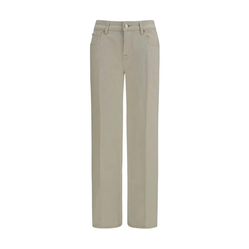 Jean droit en coton beige 7FOR