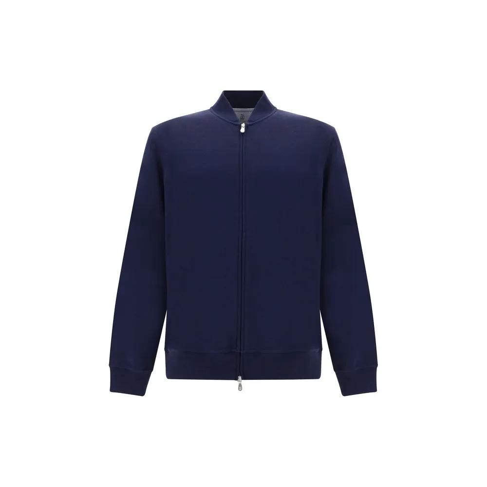 Brunello Cucinelli Blue Cotton Sweatshirt