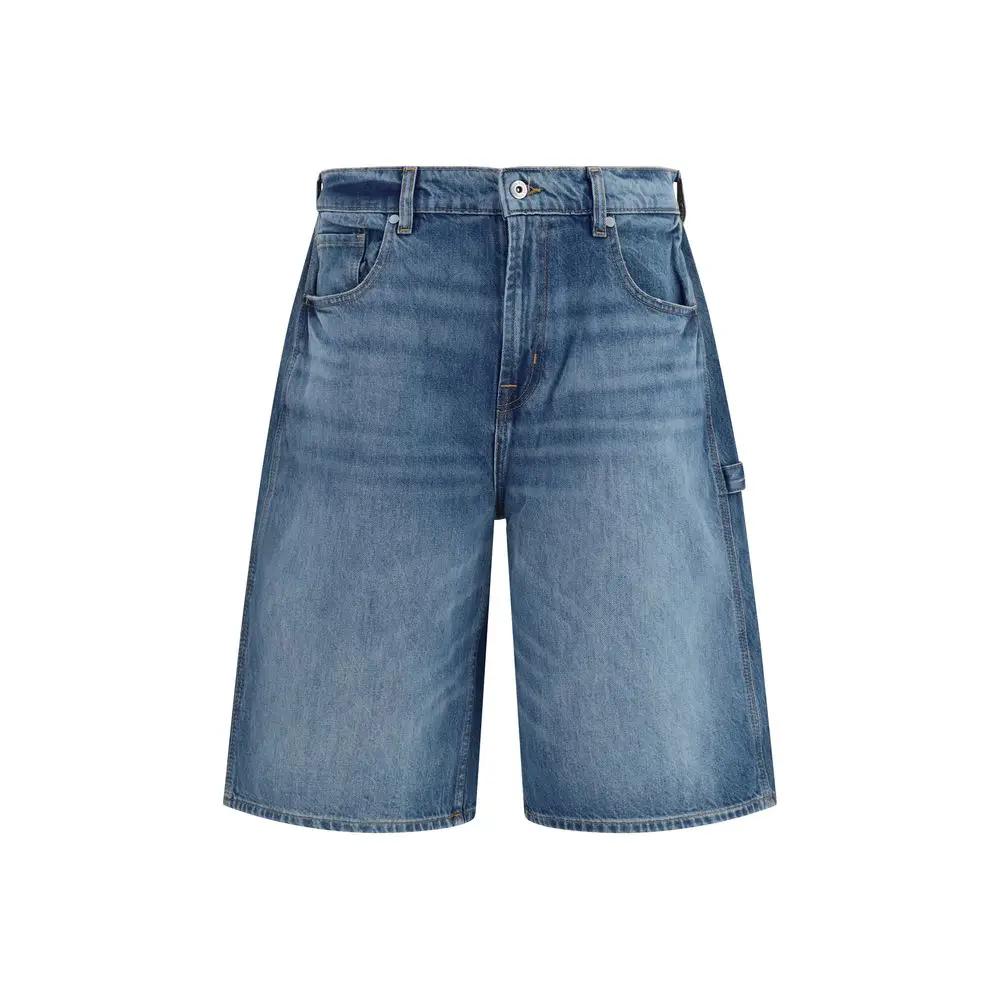 7FOR Short bermuda en coton bleu