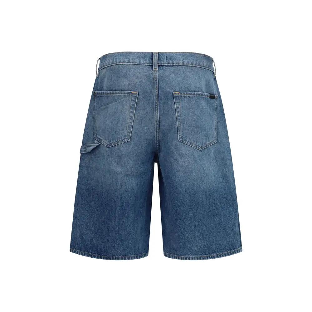 7FOR Short bermuda en coton bleu