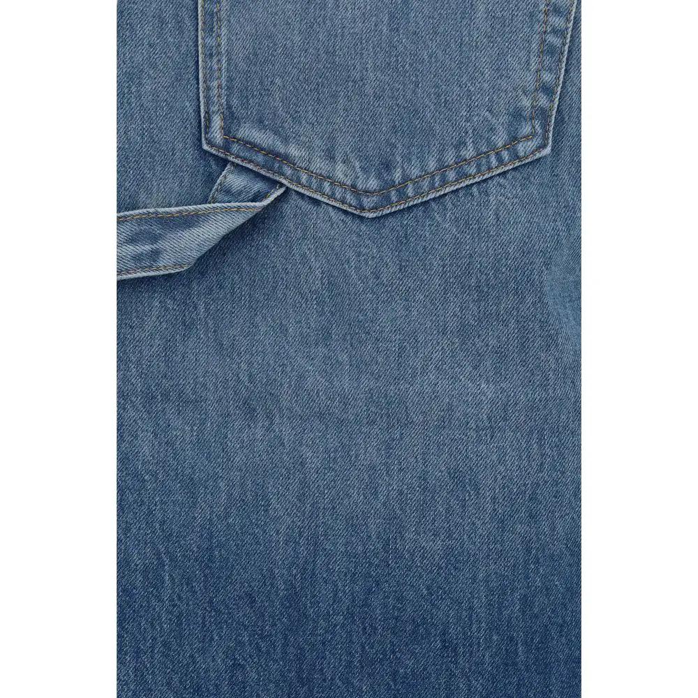 7FOR Short bermuda en coton bleu
