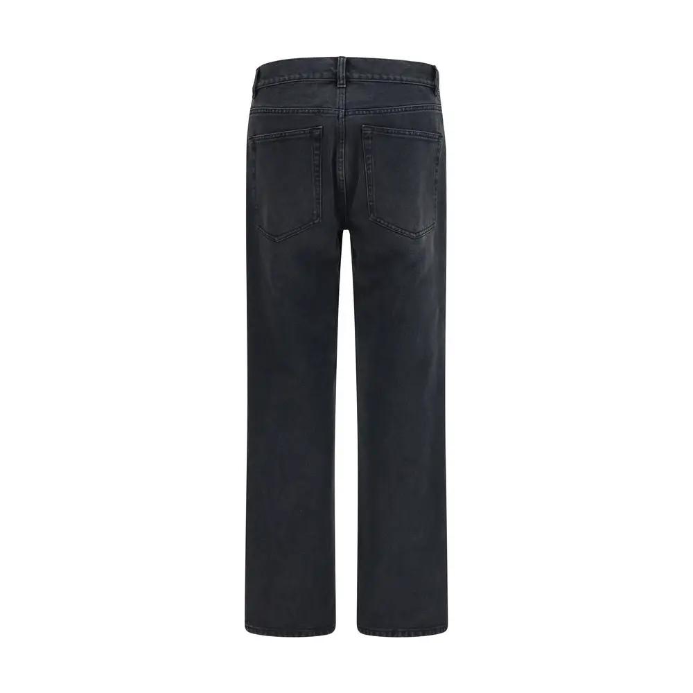 Jean The Row droit en coton noir