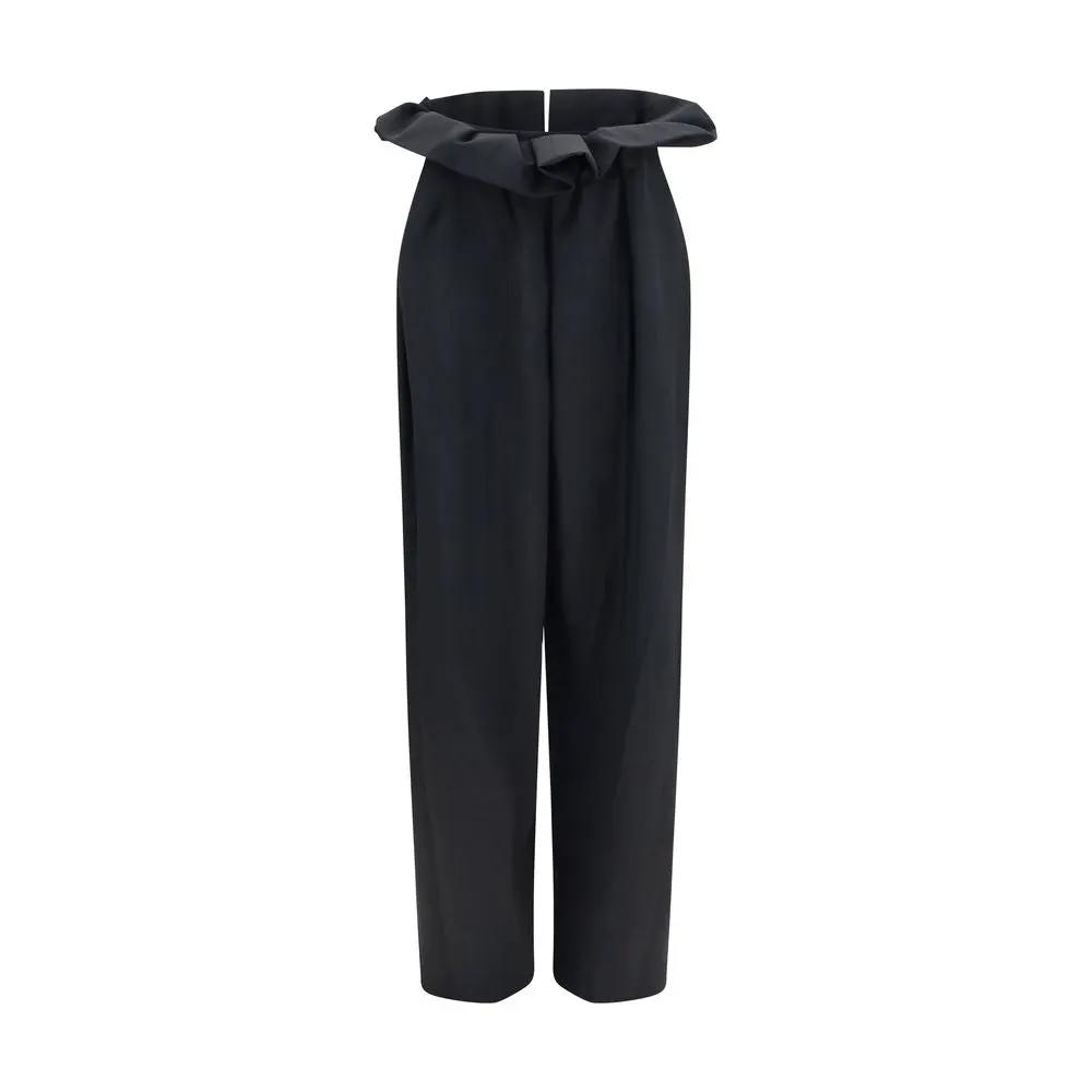 Pantalon décontracté Oves Aries en laine noire Khaite
