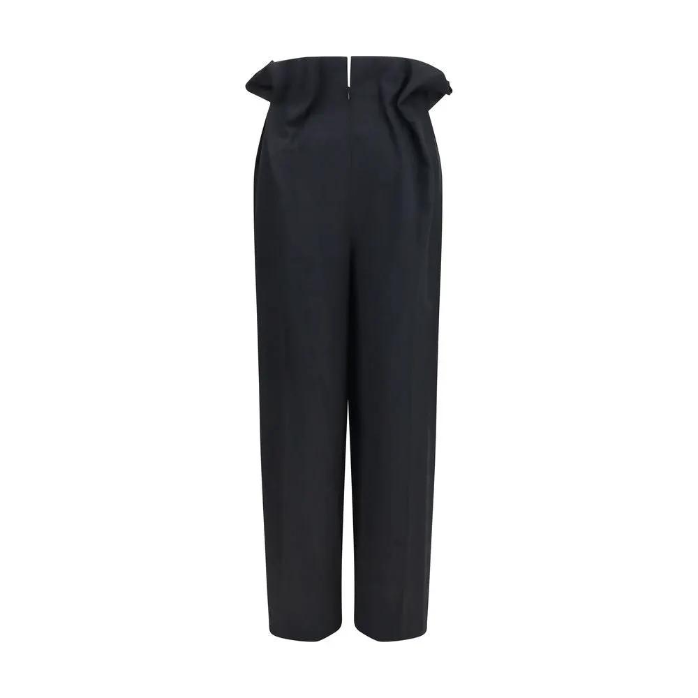 Pantalon décontracté Oves Aries en laine noire Khaite