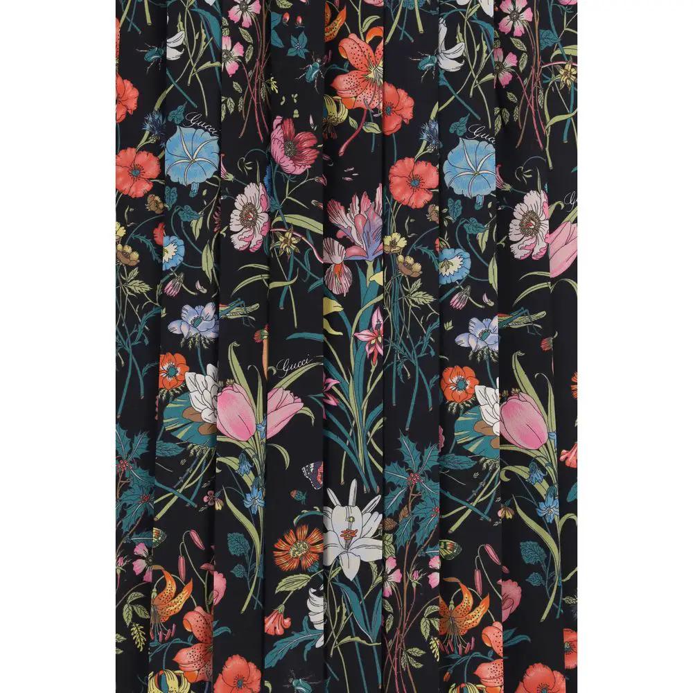 Gucci Multicolor Silk Midi Skirt