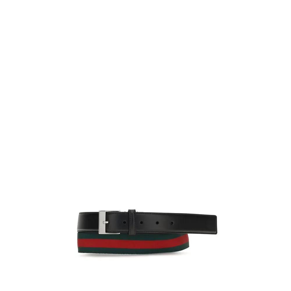 Ceinture Gucci Bos Taurus Regular en cuir de veau noir