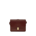 Sac porté épaule Khaite Bordeaux en cuir de veau Bos Taurus