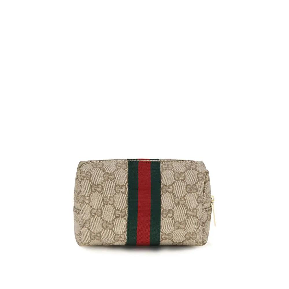 Portefeuille Gucci en toile beige