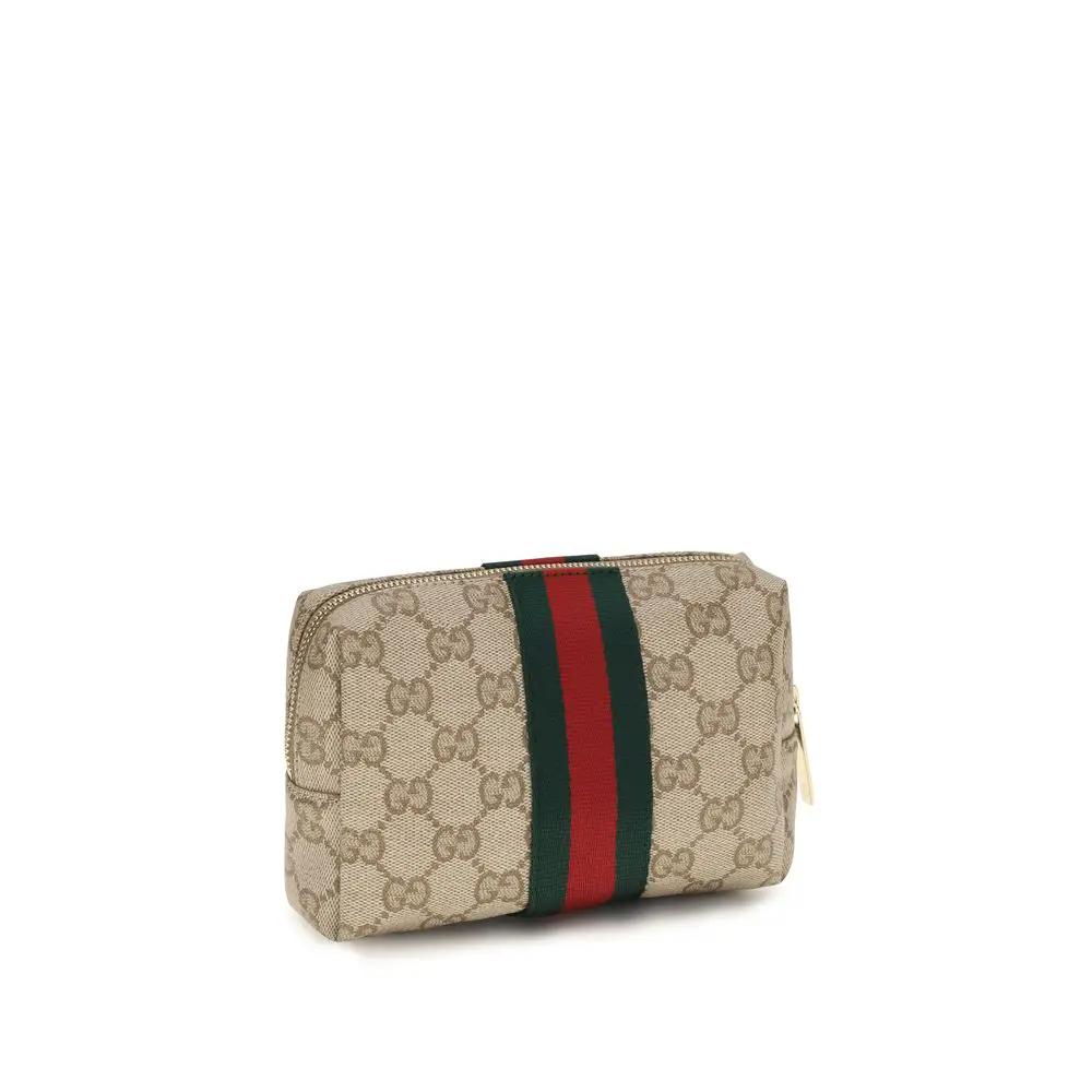 Portefeuille Gucci en toile beige