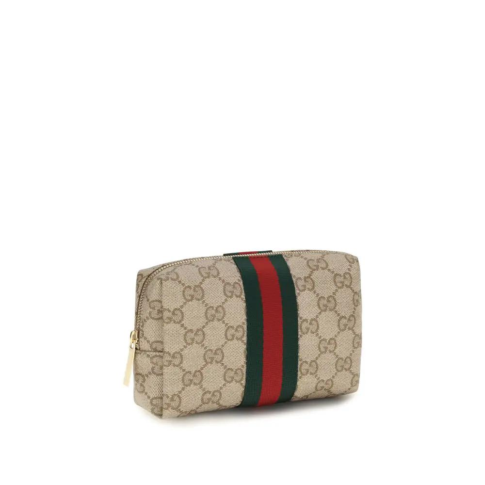 Portefeuille Gucci en toile beige