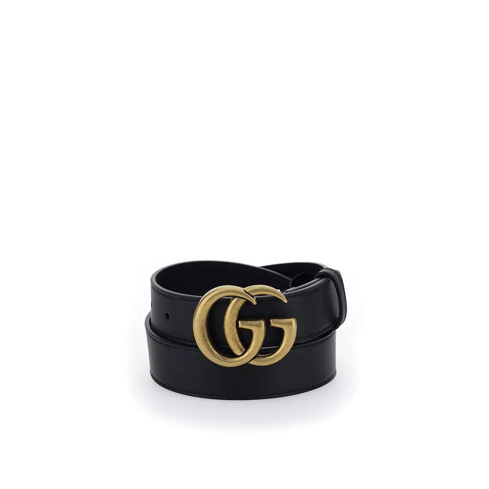 Ceinture Gucci Bos Taurus Regular en cuir de veau noir