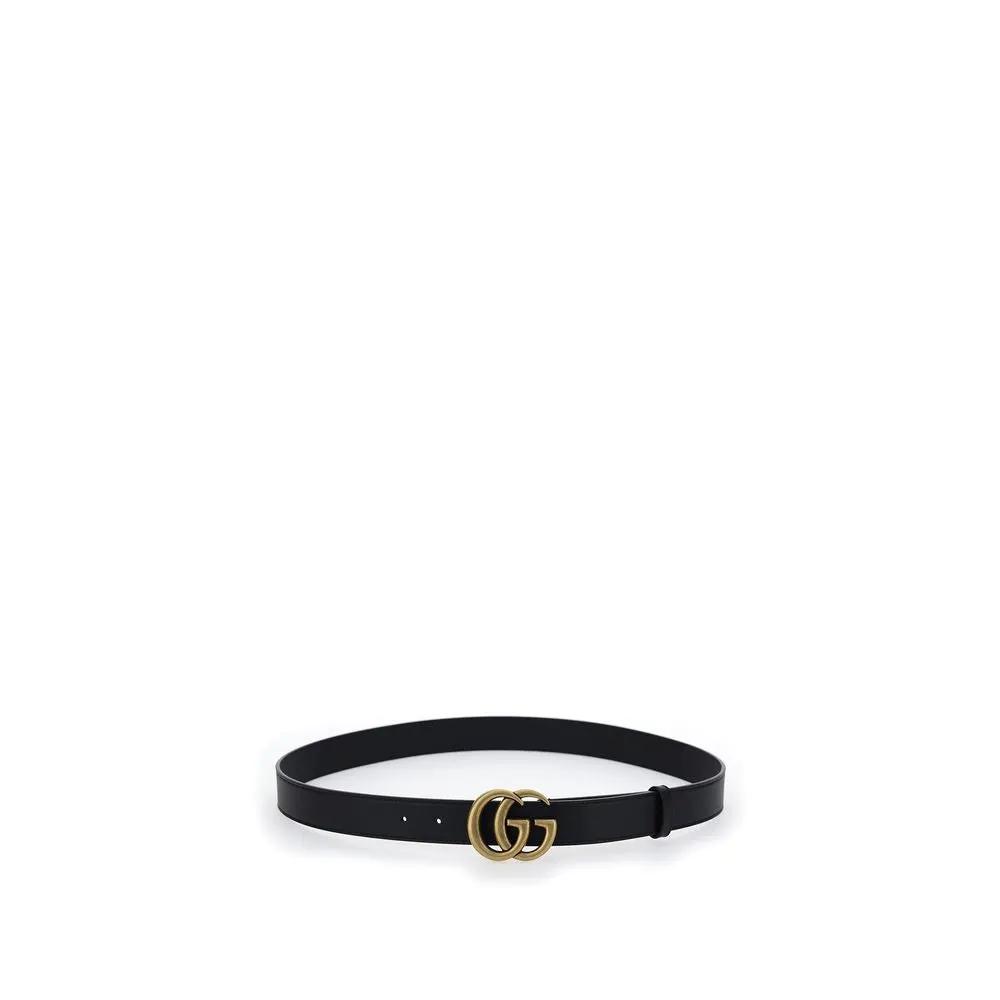 Ceinture Gucci Bos Taurus Regular en cuir de veau noir