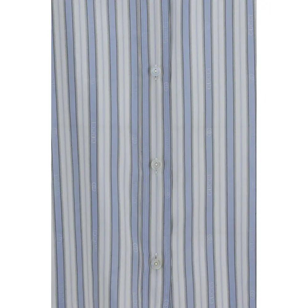 Gucci Blue Silk Shirt