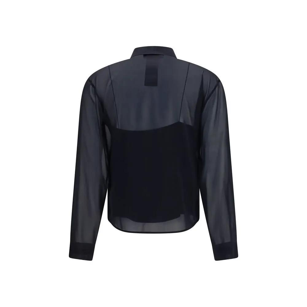 Chemise en soie noire Gucci