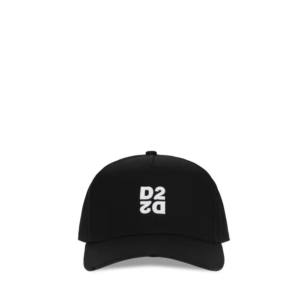 Casquette en coton noir Dsquared² (casquette de baseball)