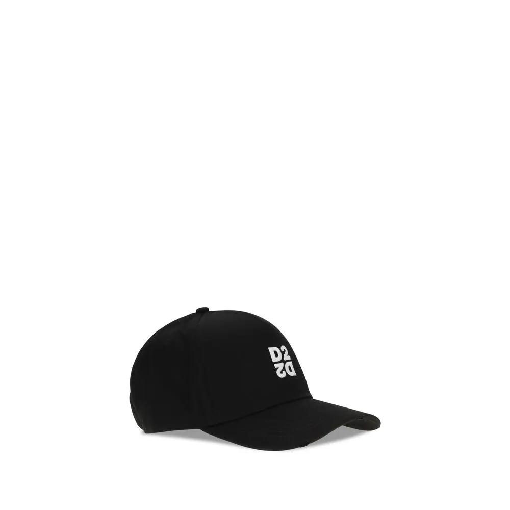 Casquette en coton noir Dsquared² (casquette de baseball)