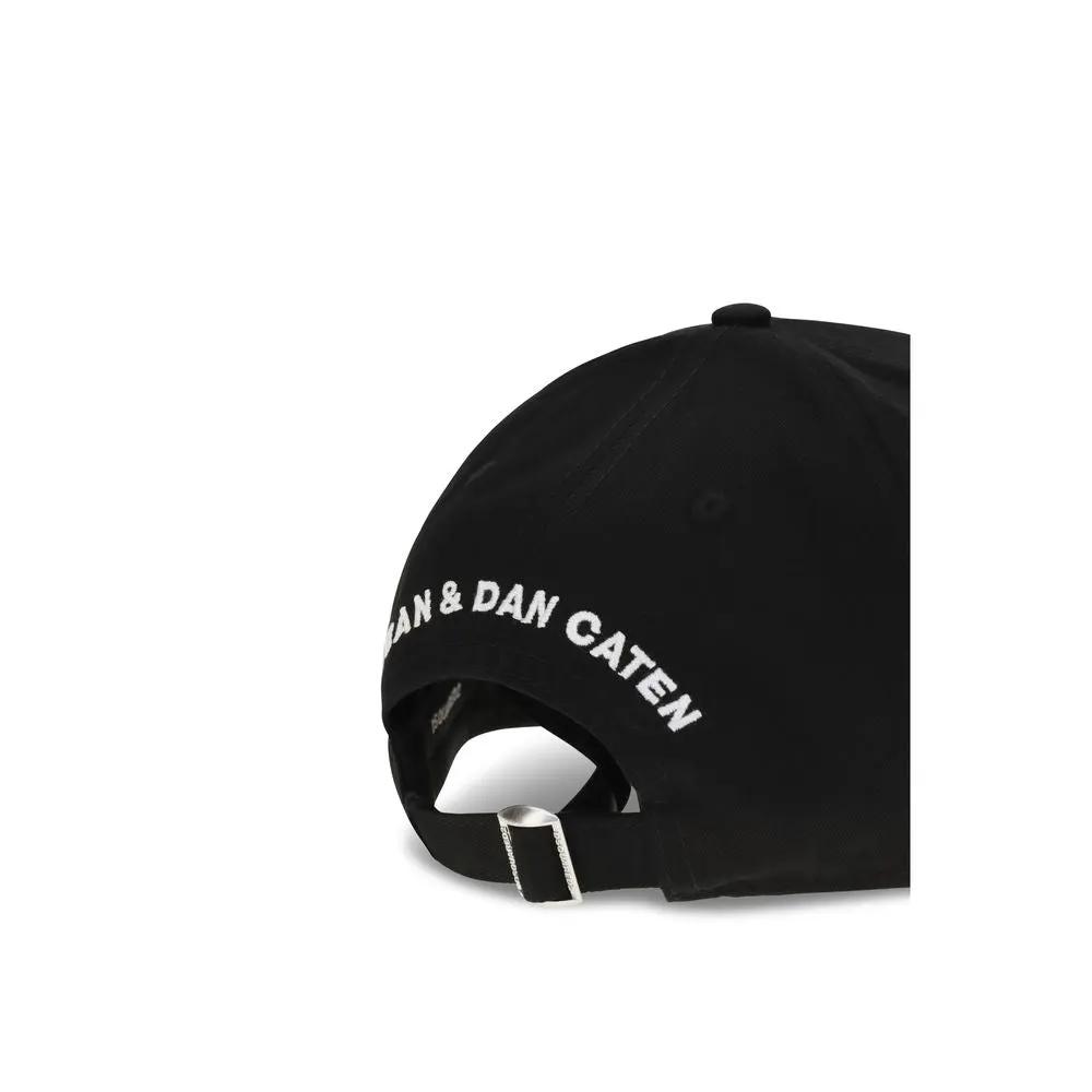 Casquette en coton noir Dsquared² (casquette de baseball)