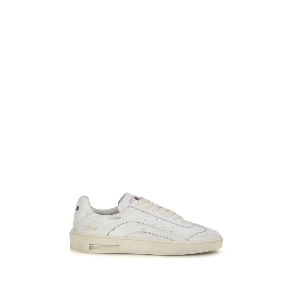 Baskets basses Dsquared² en cuir de veau blanc Bos Taurus