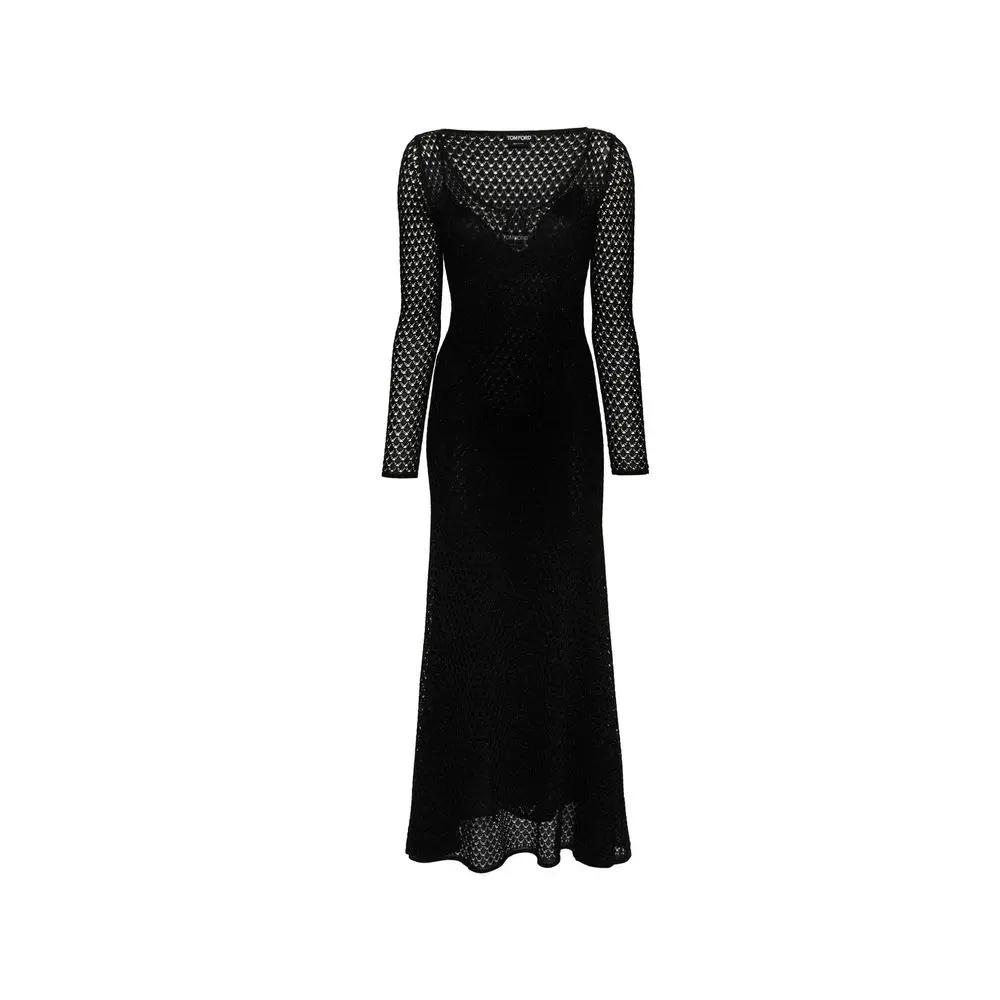 Tom Ford Black Metallic Fibre Casual Dress