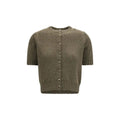 Khaite Bicolor Cashmere Cardigan