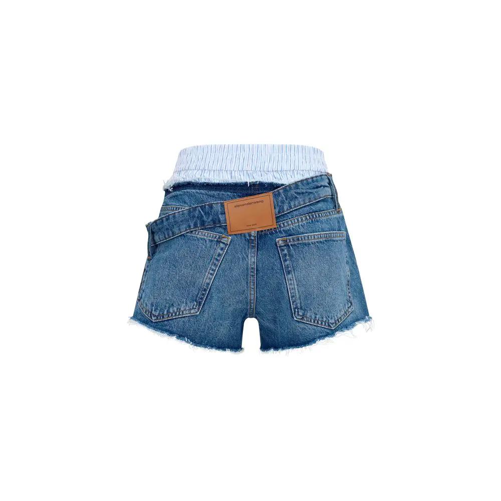 Short en jean bleu Alexander Wang